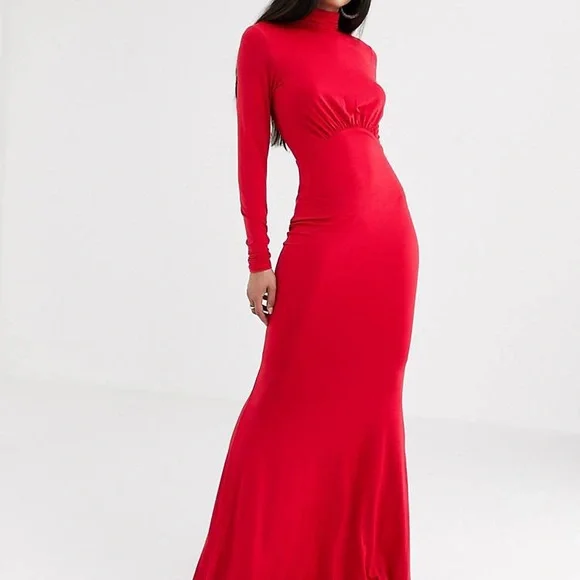 Flounce London | Dresses | Nwt Flounce London High Neck Fishtail Maxi Dress  Size | Poshmark
